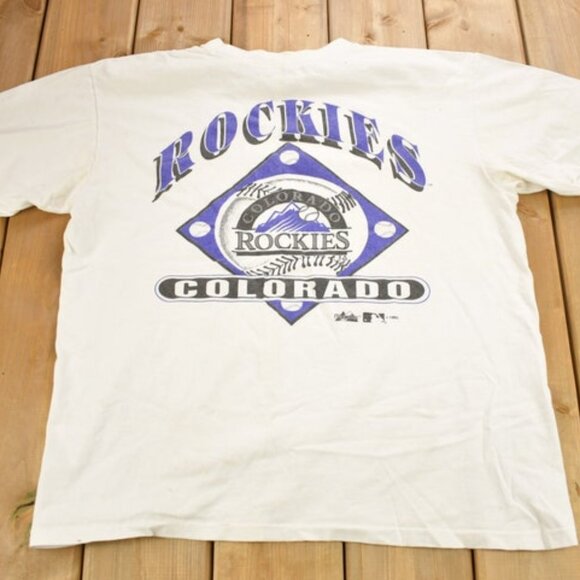 19 Colorado Rockies Baseball T Streetwear Rare Sports Made shirt retro - Picture 1 of 2
